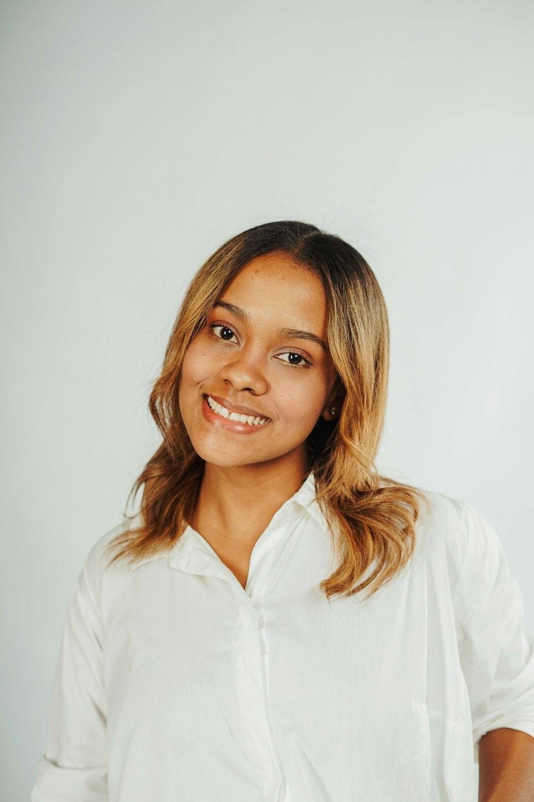 Studio portrait of a professional woman smiling